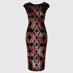 Topshop Glitter Palm Leaf Cocktail Dress